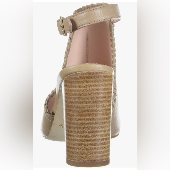 Kate Spade New York Light Taupe Open Toe Chunky Heel Slingback Shoes - Picture 4 of 16
